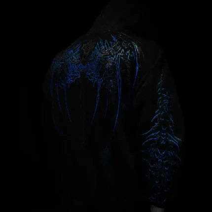 Breathedivinity Dragon Soul Oversized Pullover Hoodie [Moonlight Blue] (2)